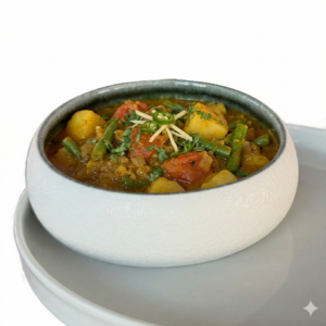 Menü: Aloo Falian vegan