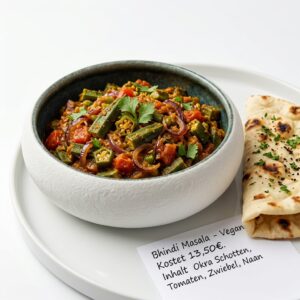 Menü: Bhindi Masala - Vegan Kostet 13,50€