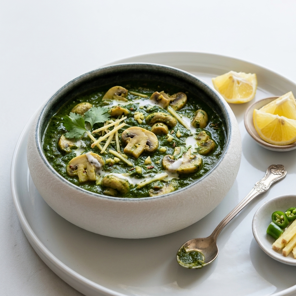 Menü: Palak Mashroom – vegan