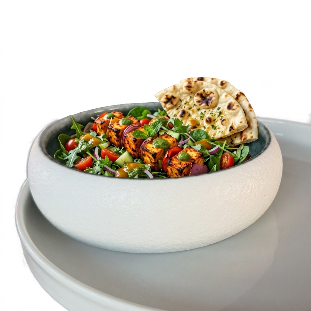 Menü: Paneer Tikka Salat (G,A)